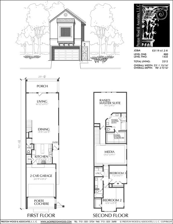 Townhouse Plan E3119 A1.2