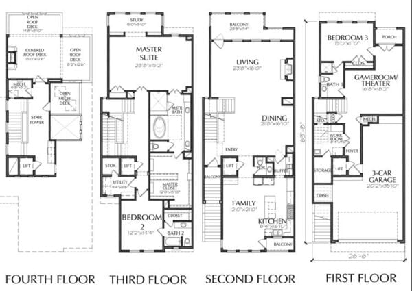 Townhouse Plan E2126