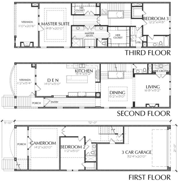 Townhouse Plan E2159 A1.1