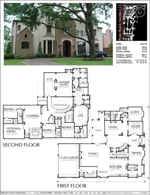 Two Story House Plan D5159