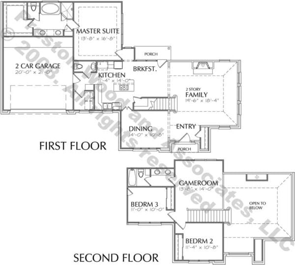 Two Story House Plan D3035