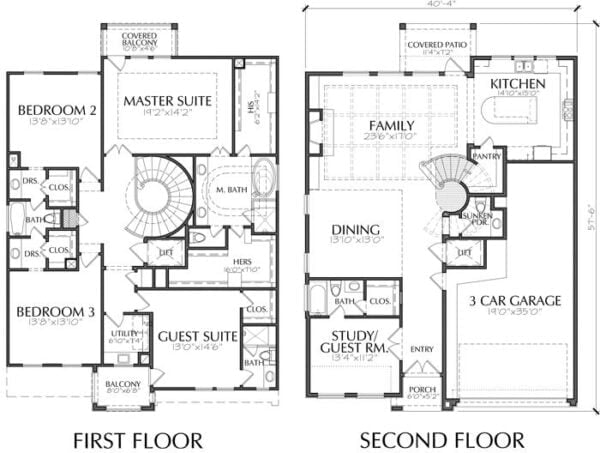 Two Story House Plan E0238
