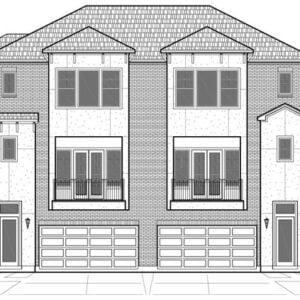 Duplex Townhouse Plan E1208 A2.3L & A2.2R