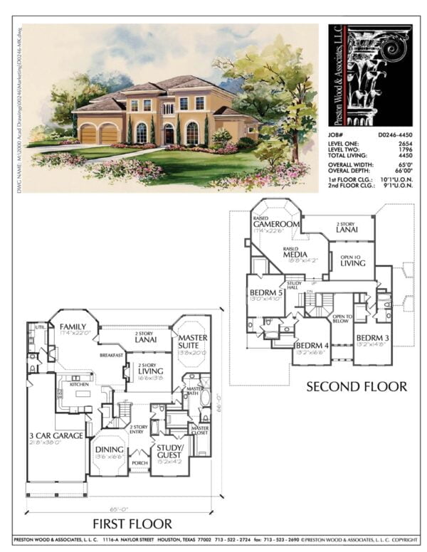 Two Story House Plan D0246