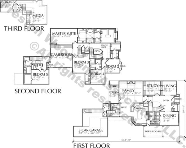 Two Story House Plan D7031