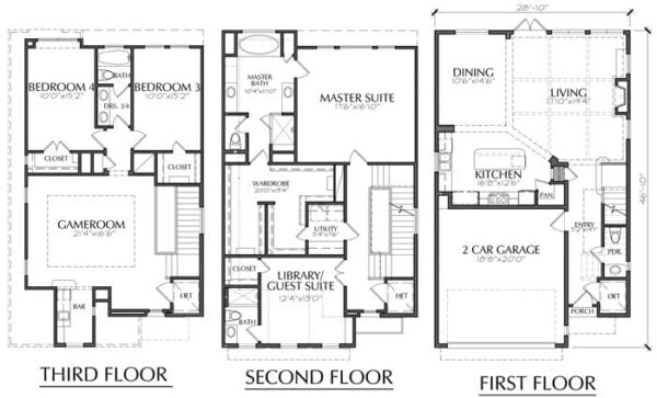 Townhouse Plan E1155 A3.1