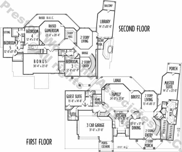 Two Story House Plan D0325