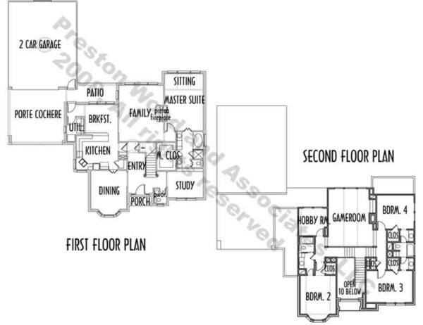 Two Story House Plan C5196