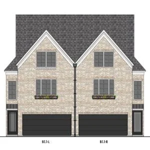 Three Story Home Plan E5159 B1.1 Duplex