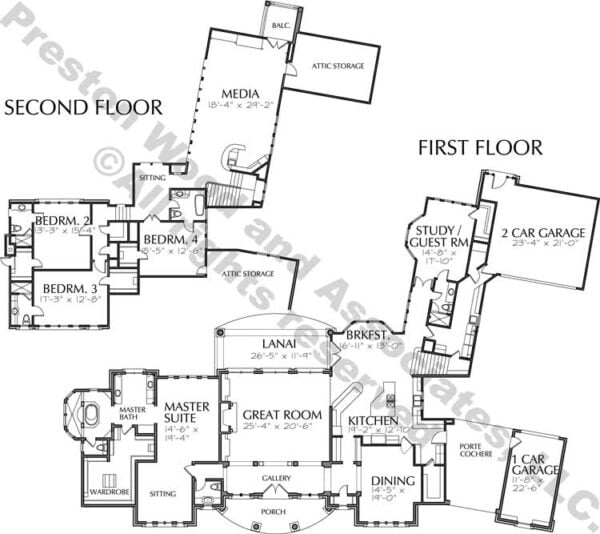 Two Story Home Plan C6343