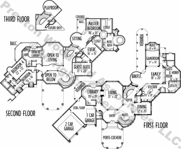 Two Story House Plan C2079