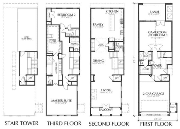 Townhouse Plan E2306 A1.1