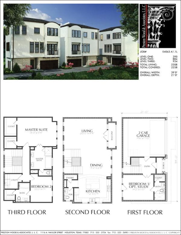 Townhouse Plan E4063 A1.1