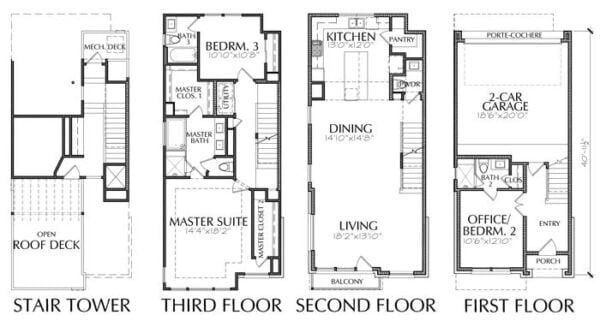 Townhouse Plan E2293 A1.1