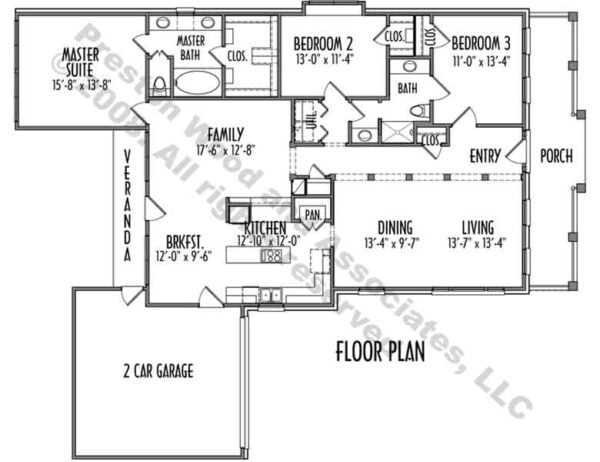 One Story House Plan C9022