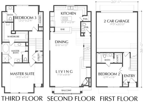 Townhouse Plan D2272-2071