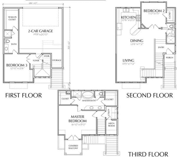 Townhouse Plan D6111-1828