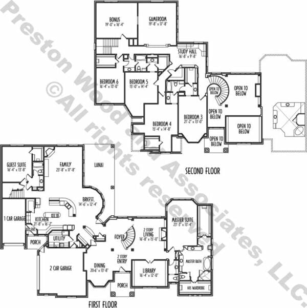 Two Story House Plan C9253