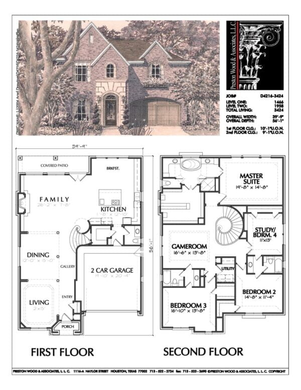 Two Story House Plan D4216