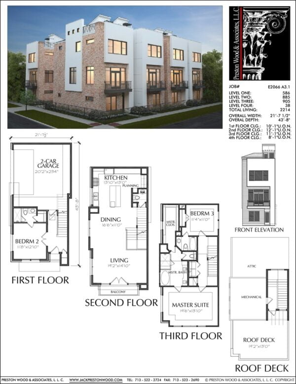 Townhouse Plan E2066 A3.1