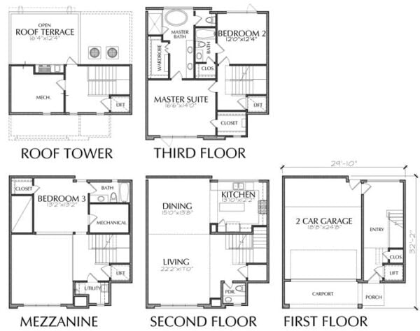 Townhouse Plan E0221 B