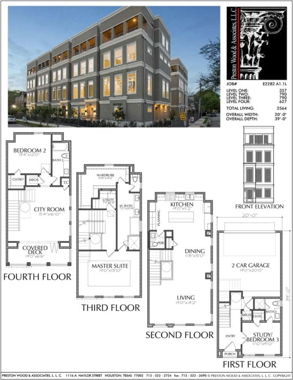 Townhouse Plan E2282 A1.1