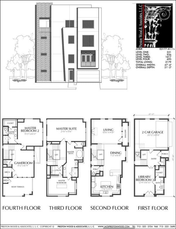 Townhouse Plan E3177 A1.1