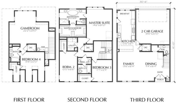 Townhouse Plan E1155 B2.3