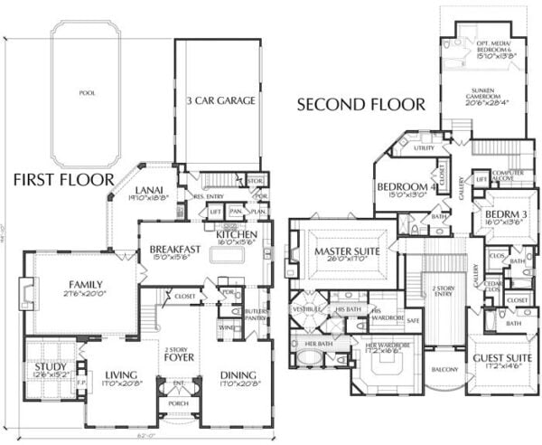 Two Story House Plan D5054