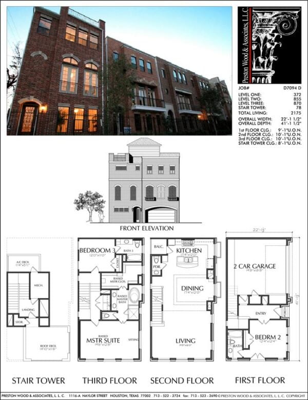 Townhouse Plan D7094 D