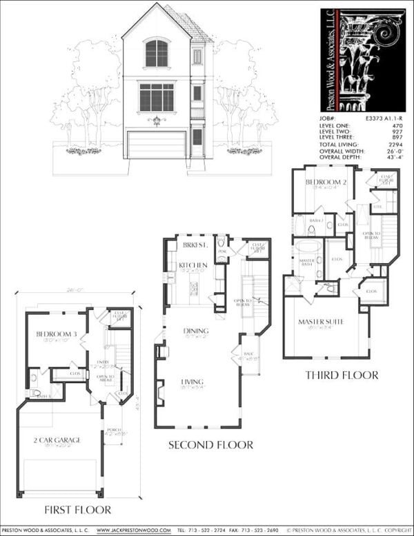 Townhouse Plan E3373 A1.1