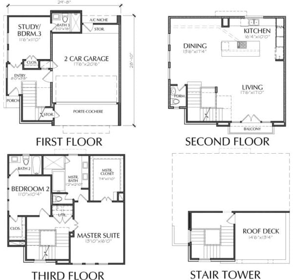 Townhouse Plan E2137 A1.1