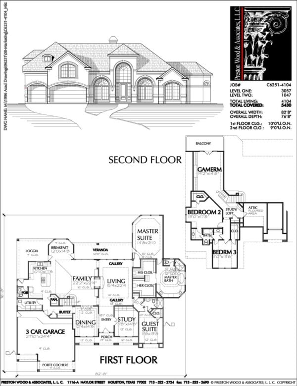 Two Story House Plan C6251