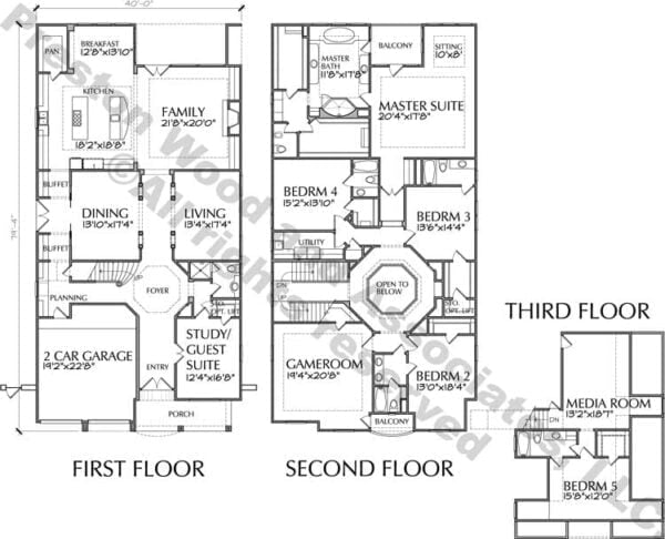 Two Story House Plan C9113