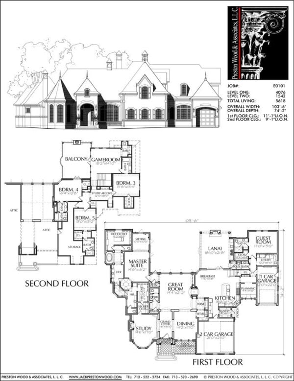 Two Story House Plan E0101