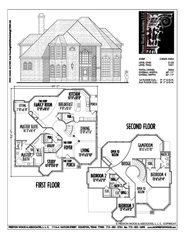 Two Story House Plan C5069