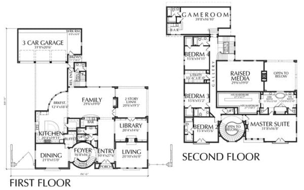 Two Story House Plan D8134