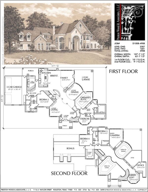 Two Story Home Plan D1008