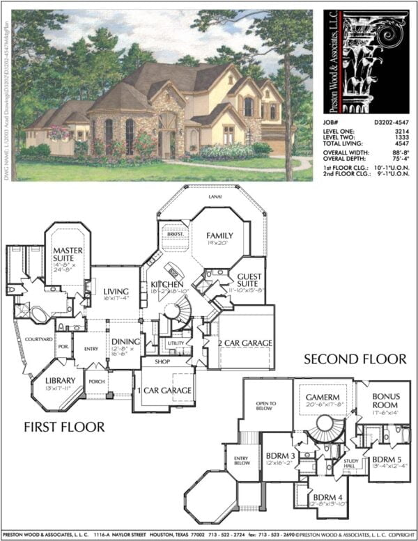 Two Story Home Plan D3202