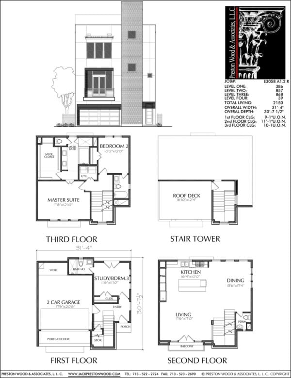 Townhouse Plan E3058 A1.2