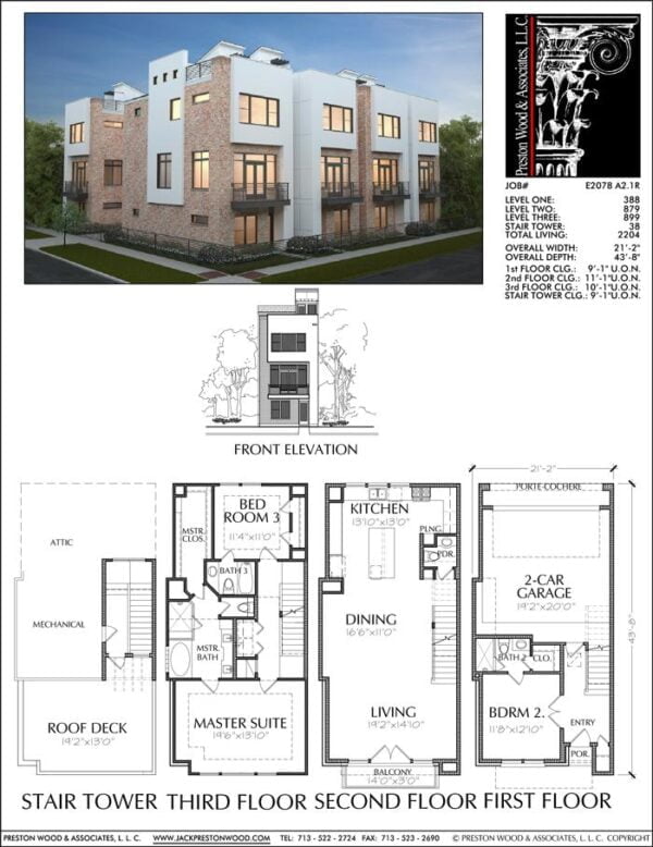 Townhouse Plan E2078 A2.1