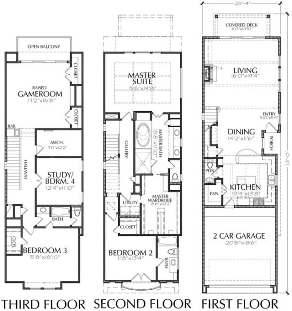 Townhouse Plan E1183 A1.2