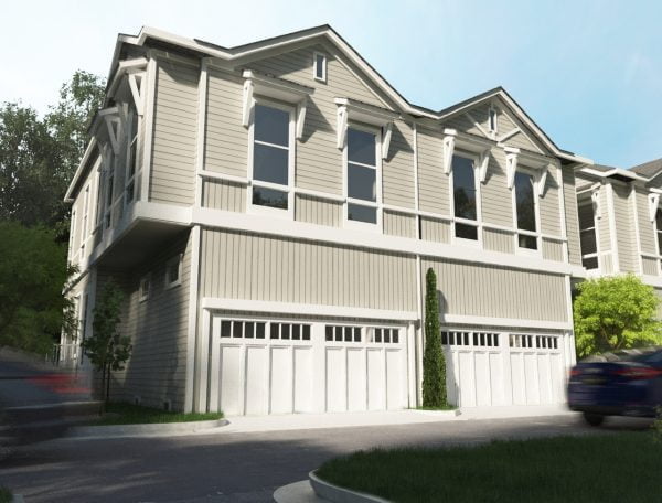 Two Story Duplex Home Plan E9020 A
