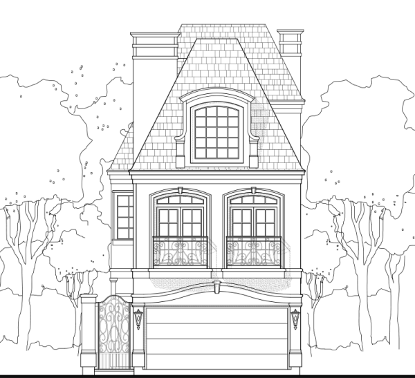 Three Story Townhouse Plan C9011