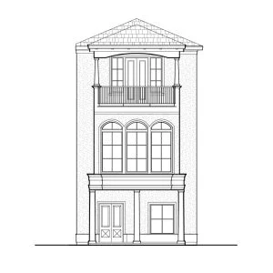 Two Story Urban House Plan D6127 A1.1