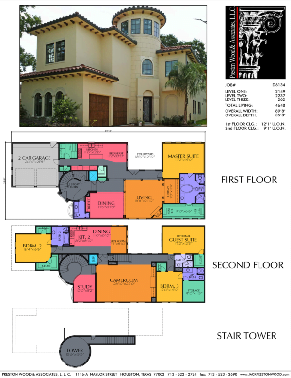 Two Story House Plan D6134