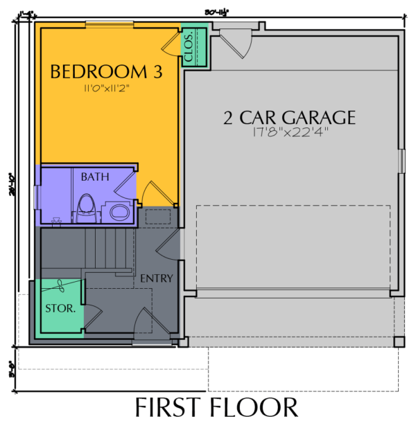 3 1/2 Story Townhouse Plan E0051