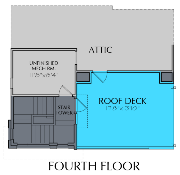 3 1/2 Story Townhouse Plan E0051