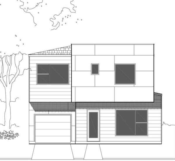 Two Story Townhouse Plan E1024 A