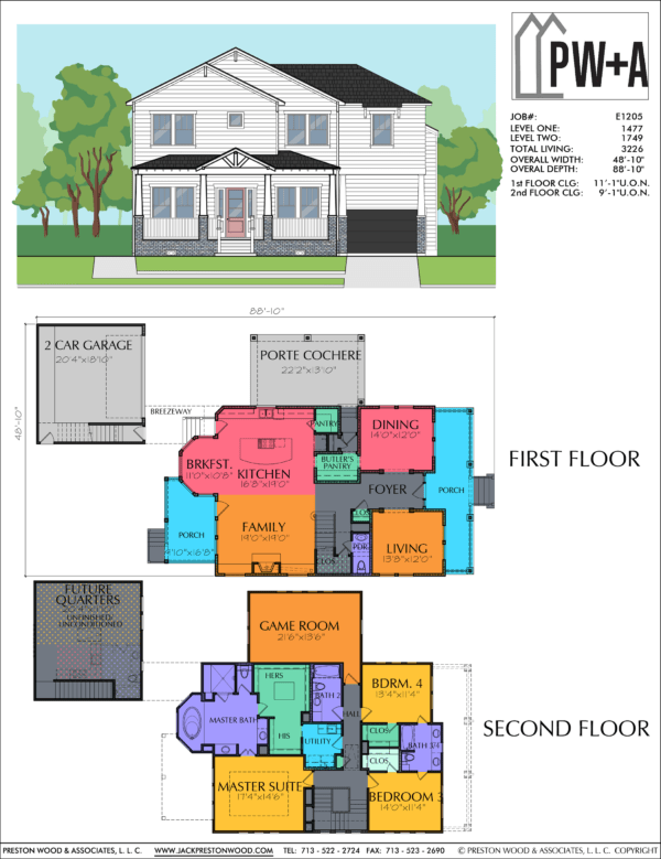 Two Story Home Plan E1205